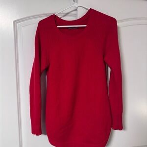 Anthropologie Vibrant Red Crew Neck Sweater